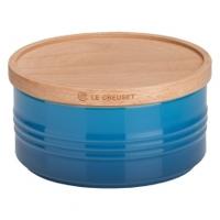 Le Creuset Large Storage Jar With Wooden Lid, Large, Marseille Blue