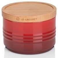 Le Creuset Small Storage Jar With Wooden Lid Cerise