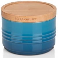 Le Creuset Small Storage Jar With Wooden Lid Marseille Blue