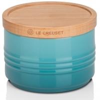 Le Creuset Small Storage Jar With Wooden Lid Teal