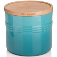 Le Creuset XLarge Storage Jar With Wooden Lid Teal