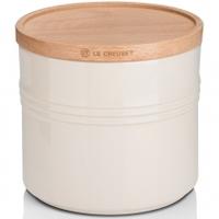 Le Creuset XLarge Storage Jar With Wooden Lid Almond