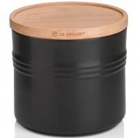 Le Creuset XLarge Storage Jar With Wooden Lid Satin Black
