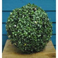 leaf effect artificial topiary ball with led lights solar by kingfishe ...
