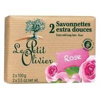 Le Petit Olivier 2 Extra Mild Soap Bars - Rose 2 x 100g