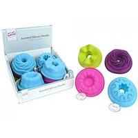 Lets Get Baking 4 Assorted Silicone Individual Cupcake Bun Cake Moulds