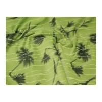 Leaf Print Stretch Needlecord Dress Fabric