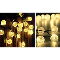 LED Crystal Ball Solar String Lights