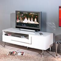 Letino III TV Stand In White High Gloss With 1 Door And 1 Drawer