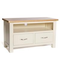 Lexington Wooden TV Stand In Ivory With 2 Drawers