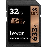 lexar 633x 32gb 95mbs professional uhs i sdhc memory card lsd32gcb1nl6 ...