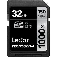 Lexar 1000x 32GB 150MB/s Professional UHS-II SDHC Memory Card - LSD32GCRBNA1000