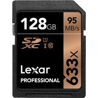 Lexar 633x 128GB 95MB/s Professional UHS-I SDXC Memory Card - LSD128GCB1NL633