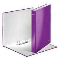 Leitz WOW (A4) Ring Binder 2 D-Ring 250 Sheets Maxi (Purple) Pack of 10