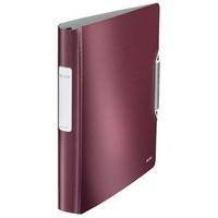 leitz active style softclick a4 4 d ring binder garnet red pack of 5