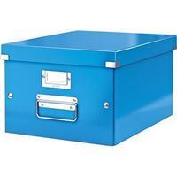 leitz click and store collapsible a4 medium storage box blue