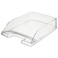 Letter Tray Robust Polystyrene (Clear) with Extra Label Space