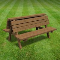 Leighfield Junior 4ft Double Seat in Rustic Brown