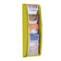 leaflet dispenser wall mounted4xa5 pockets lime