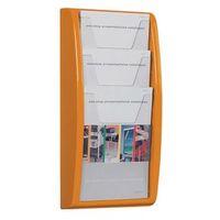 LEAFLET DISPENSER WALL MOUNTED3XA4 POCKETS, ORANGE