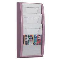 leaflet dispenser wall mounted3xa4 pockets lilac