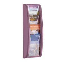 leaflet dispenser wall mounted4xa5 pockets lilac