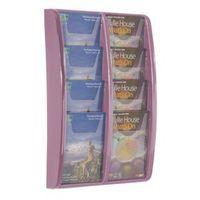 leaflet dispenser wall mounted8xa5 pockets lilac