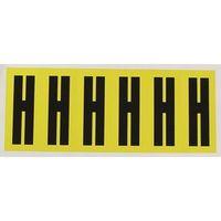 LETTER T - WHITE CARD 6 CHARACTERS/CARD 90x38MM
