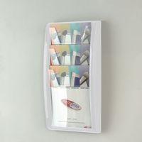 LEAFLET DISPENSER WALL MOUNTED 3XA4 POCKETS, WHITE