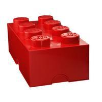 lego brick 8 storage box red