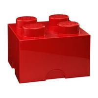 lego brick 4 storage box red