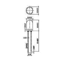 LED wired Red Circular 5 mm 890 mcd 10 ° 20 mA 2 V Everlight Opto 333-2SURC/S530-A2