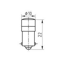 LED spotlight Red 24 Vdc Signal Construct MELB2204