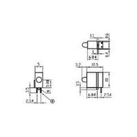 led component 1x red w x h x d 6 x 10 x 10 mm signal construct dvcd10