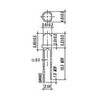 led wired red circular 3 mm 80 mcd 50 20 ma 2 v everlight opto 204 10s ...