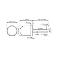 LED wired Red Circular 10 mm 200 mcd 60 ° 20 mA 1.85 V Kingbright L-813SRD-B