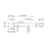 LED wired Red Circular 3 mm 2 mcd 60 ° 20 mA Kingbright L-36BHD