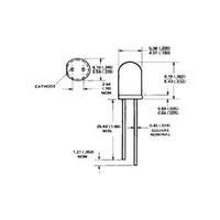 LED wired Red Circular 5 mm 2.3 mcd 50 ° 2 mA 1.7 V Broadcom HLMP-4700