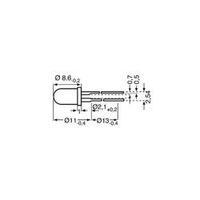 LED wired Red Circular 5 mm 15 mcd 60 ° 20 mA 2 V Vishay CQY40L