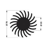 LED heat sink 2.15 C/W (&Atilde; x H...