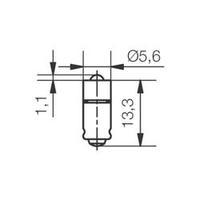 LED bulb T1 3/4 MG White 12 Vdc 2000 mcd 428 lm Signal Construct MEDG5762