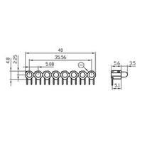 LED linear array 8x Red (L x W x H) 40 x 4.8 x 9.1 mm Signal Construct DUHS35820