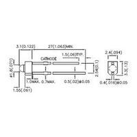 led wired red convex 18 mm 16 mcd 70 20 ma 225 v kingbright l 2060hd