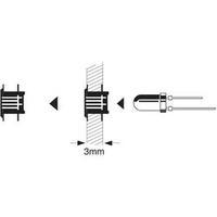 LED socket PVC Suitable for LED 5 mm Snap-in fixing Signal Construct DMC50