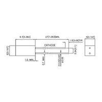 LED wired Yellow Square 5 x 5 mm 5 mcd 110 ° 20 mA 2.1 V Kingbright L-1553YDT