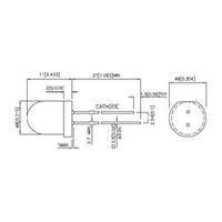 led wired red circular 8 mm 60 mcd 60 20 ma kingbright l 796bid