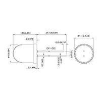 LED wired Red Circular 10 mm 60 mcd 60 ° 20 mA Kingbright L-816BID