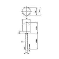 led wired yellow circular 8 mm 125 mcd 60 20 ma 2 v everlight opto 393 ...