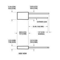 LED wired Red Rectangular 2 x 5 mm 7.5 mcd 110 ° 20 mA 1.9 V Broadcom HLMP-S201