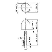 LED wired Blue Circular 10 mm 3200 mcd 10 ° 20 mA 3.4 V Everlight Opto 1363-2SUBC/C470/S400-A4